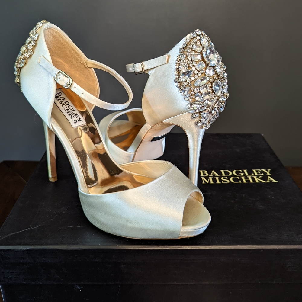 Badgley Mischka jeweled Dawn heels